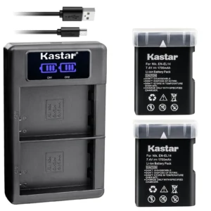 Kastar EN-EL14 Battery & USB Charger Kit for Nikon DSLR