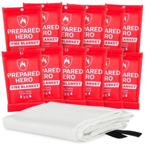 Prepared Hero Emergency Fire Blanket – 12 Pack